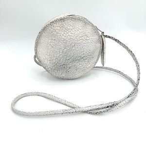 1951 Maison Francaise Bag Rond (Round) Purse White Crackle Zippered